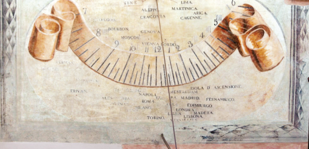 L’orologio solare universale del XIX secolo di fronte a Casa Ambrosino La Guida - L’orologio solare universale del XIX secolo di fronte a Casa Ambrosino