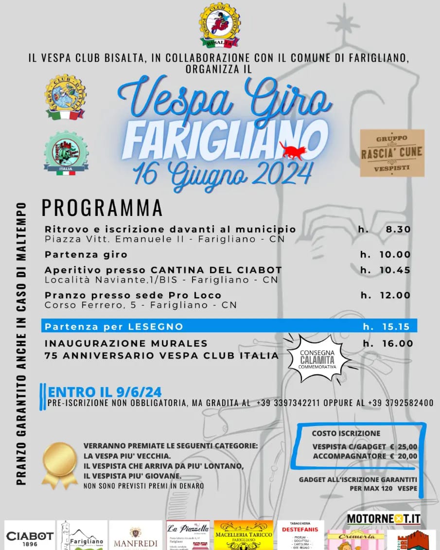 Vespa Giro a Farigliano