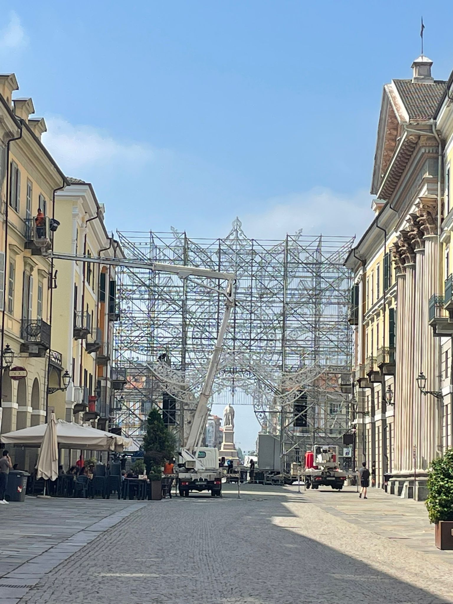 Si smontano le strutture di Cuneo Illuminata