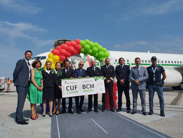 Da Cuneo a Bacau (Romania) in aereo: inaugurato oggi il primo volo del collegamento