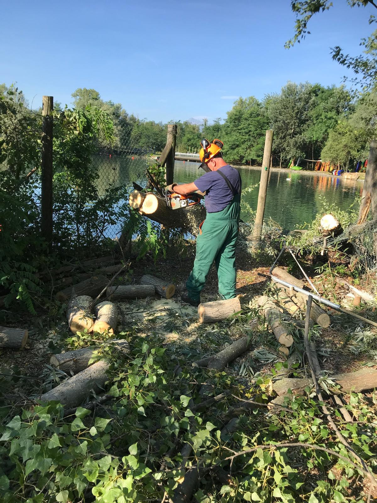 Dopo il temporale di ieri diversi sentieri del Parco Fluviale di Cuneo sono stati ostruiti dai rami
