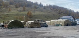 La Guida - Ad Argentera il piazzale Corpo degli Alpini