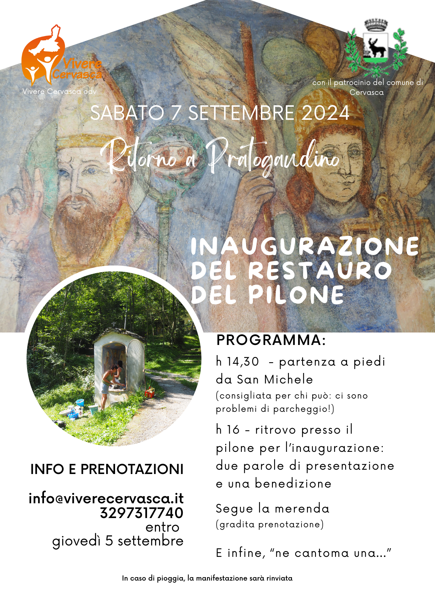 Cervasca celebra il “Ritorno a Pratogaudino”, sabato 7 settembre