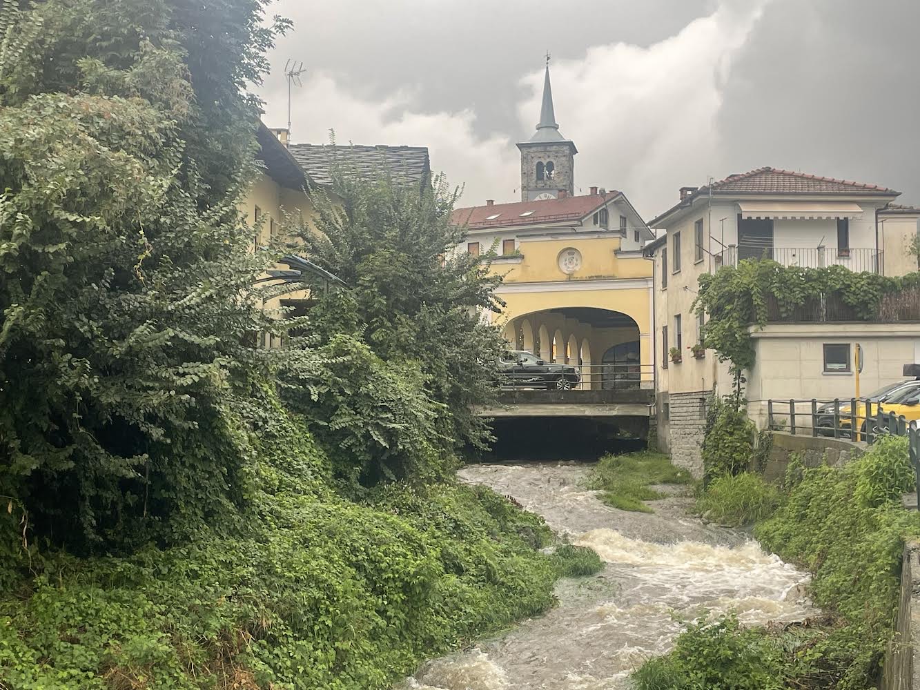 Il torrente Agliasco fotografato alle 8 di giovedì 5 settembre 2024