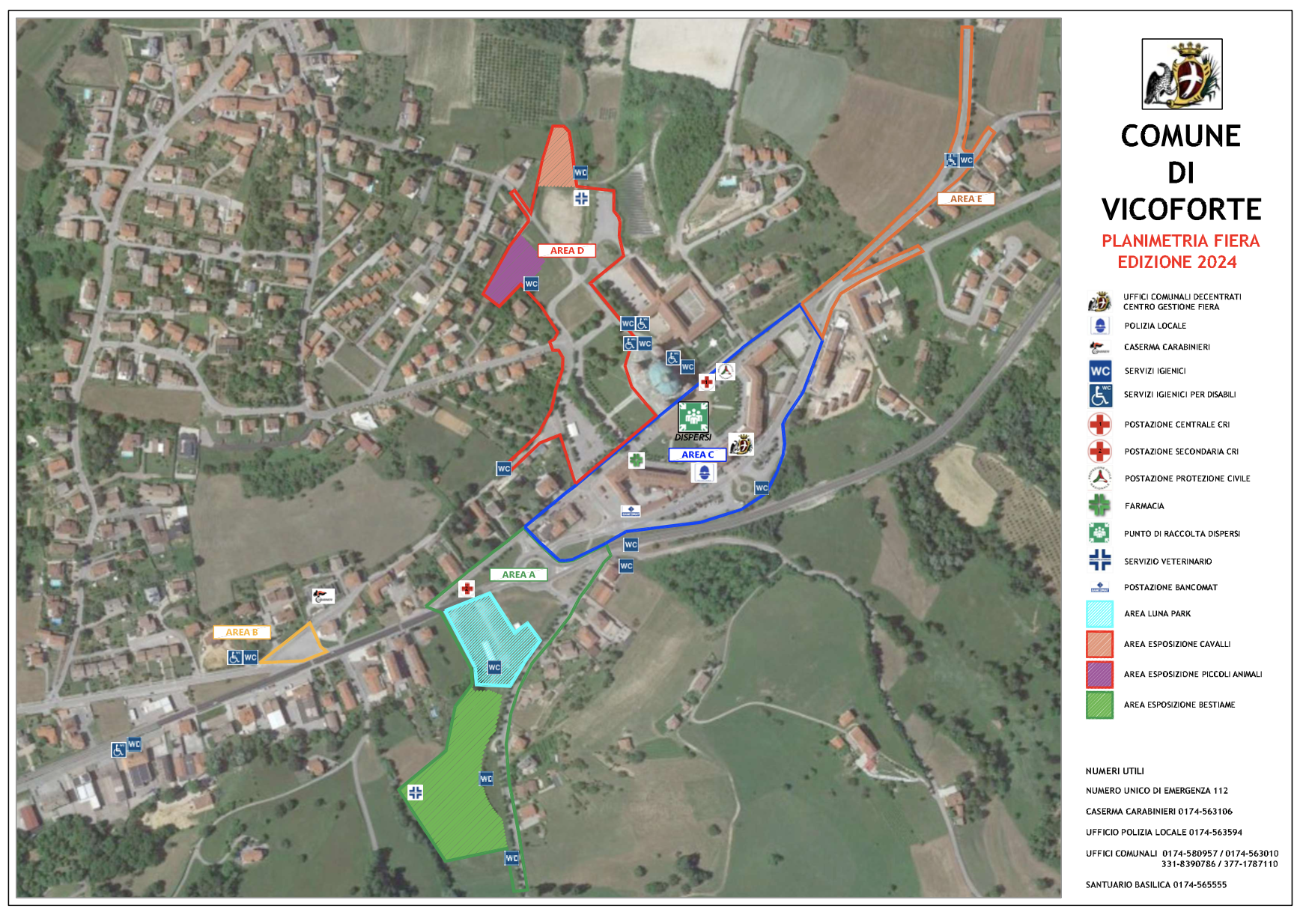 Planimetria Fiera di Vicoforte