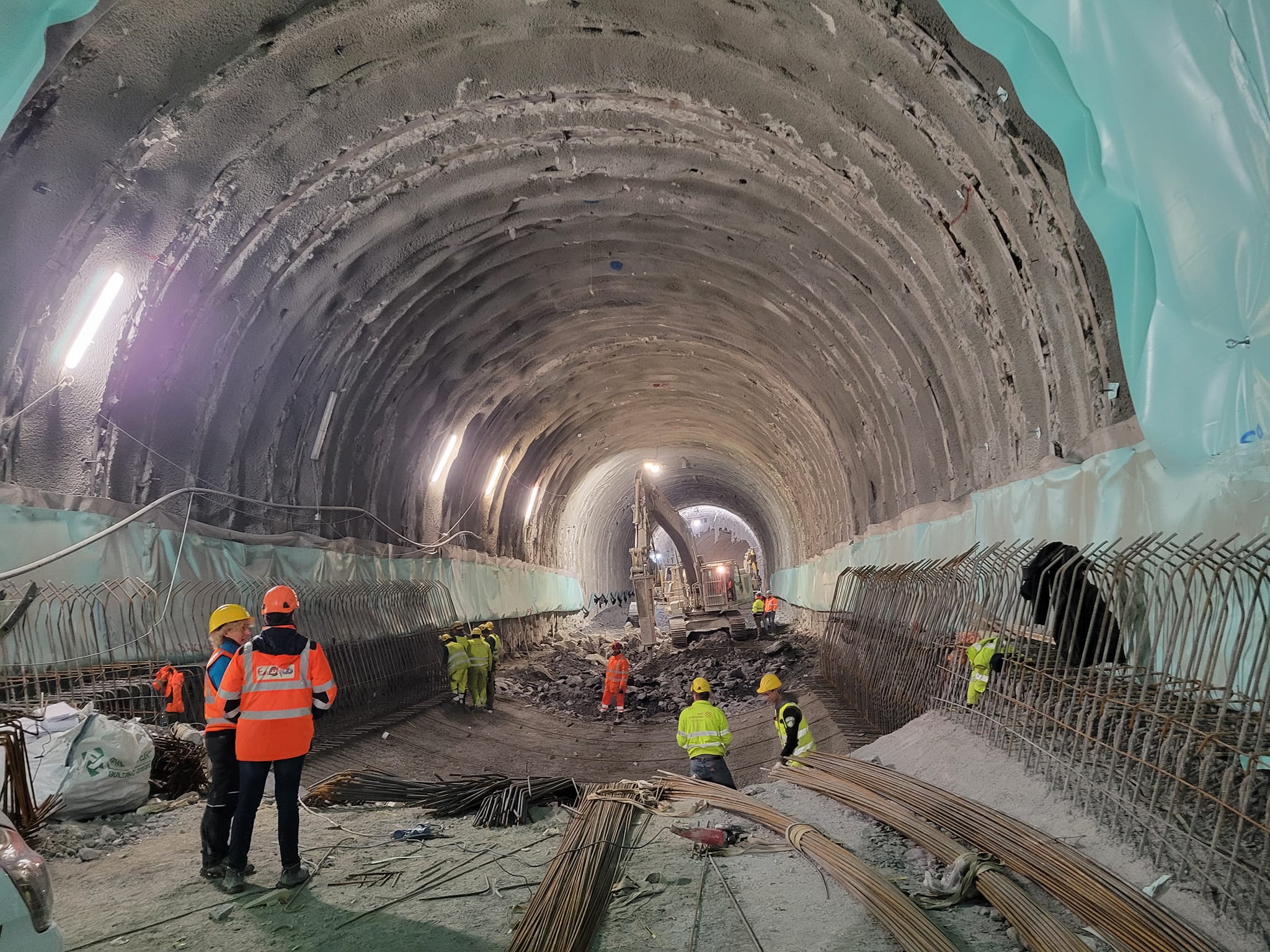 La predisposizione dell'arco rovescio del tratto di variante del Tenda bis.