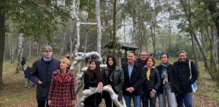 La Guida - A Chiot Rosa di Rittana inaugurata l’opera site specific “Le masche”