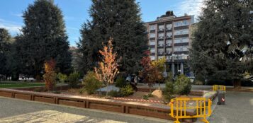 La Guida - Un giardino nella fontana di piazza Europa a Cuneo