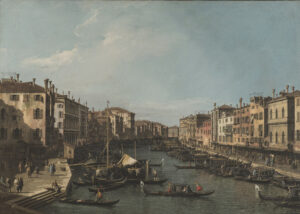 Canaletto- Veduta di venezia dal Canal Grand everso Ca' Foscari