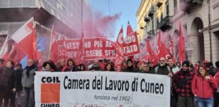 La Guida - Mille lavoratori cuneesi in corteo a Torino per lo sciopero, altissima adesione nelle aziende