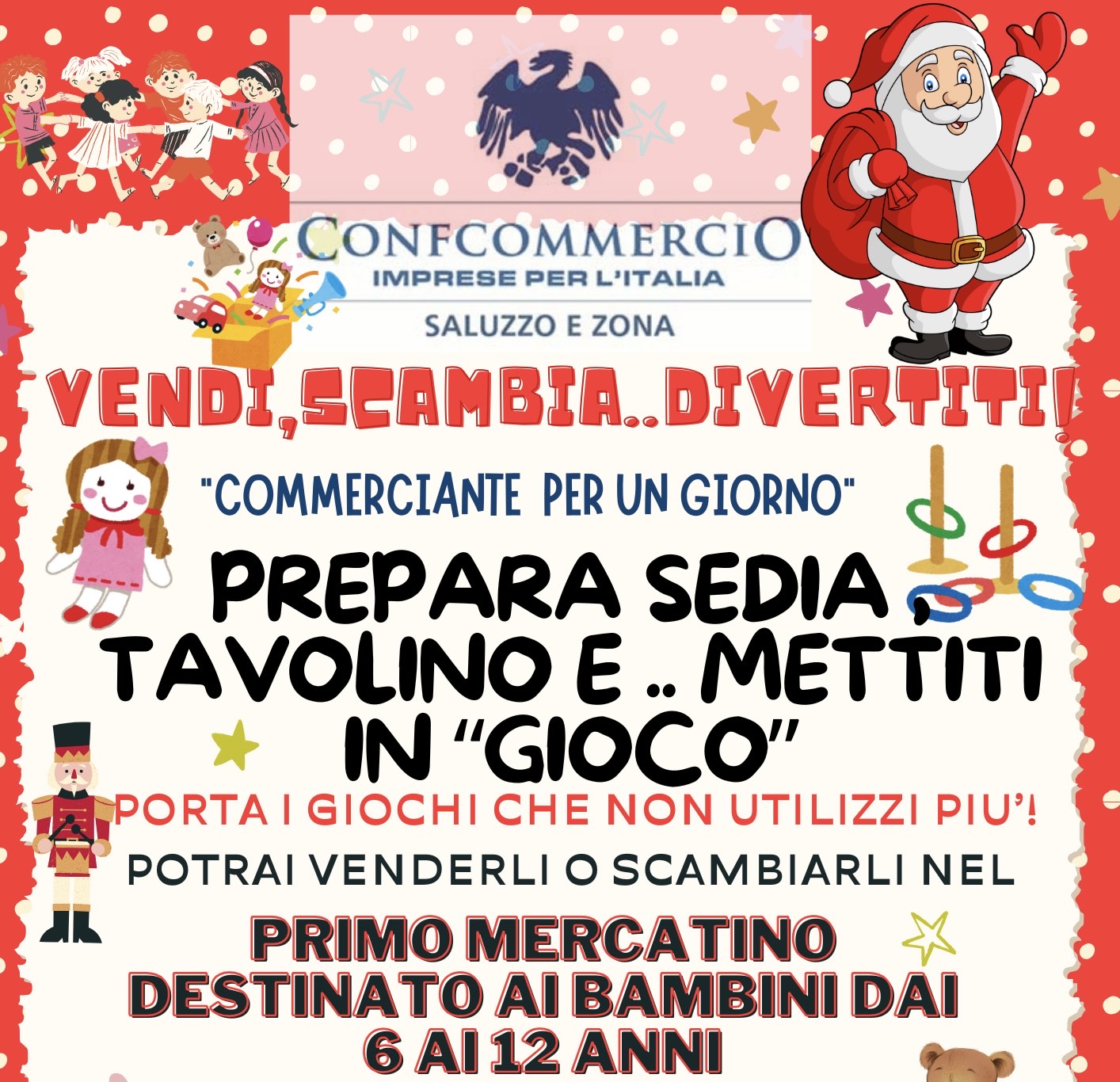 Saluzzo, mercatino dei bambini