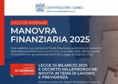 La Guida - Webinar sulla Legge di Bilancio 2025 e sugli effetti sull’industria cuneese