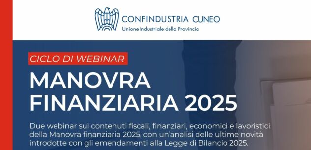 La Guida - Webinar sulla Legge di Bilancio 2025 e sugli effetti sull’industria cuneese