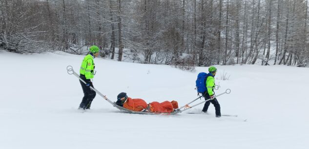 La Guida - Scialpinista cade in alta valle Stura viene soccorso con il toboga