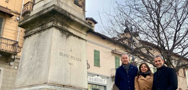 La Guida - Il Rotary Club di Saluzzo restaura la statua di Silvio Pellico