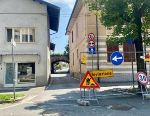 Imbocco di via Pignari a Saluzzo