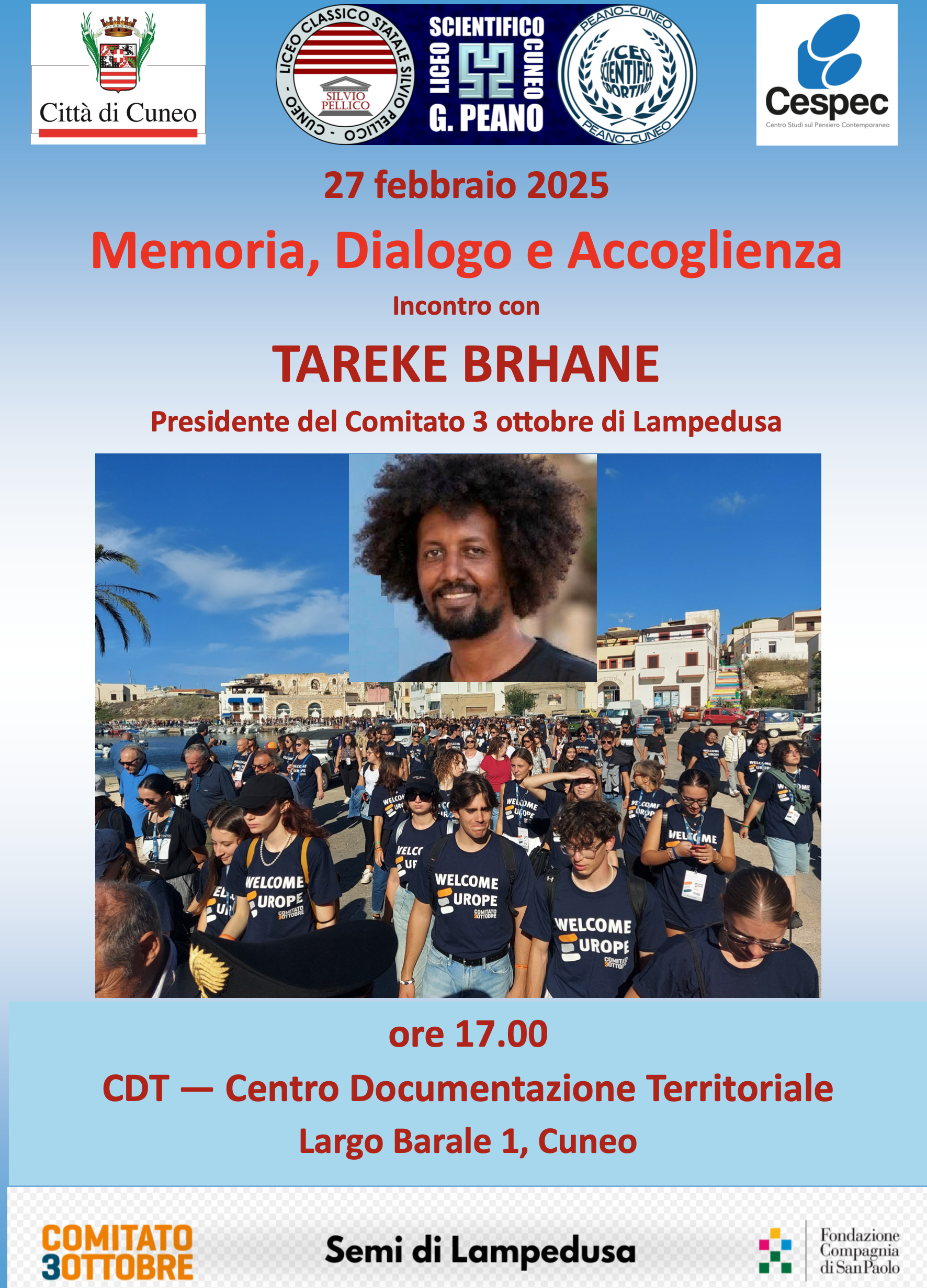 Incontro con Tareke Brhane