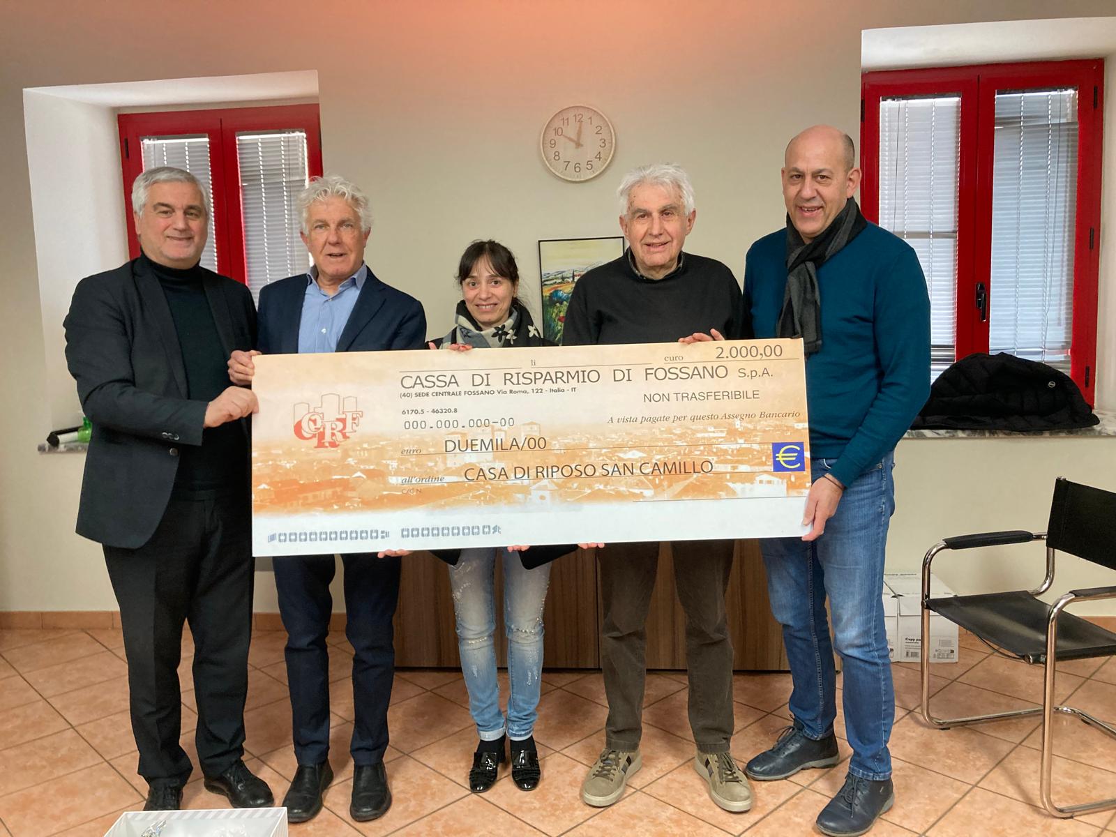 donazione all'Istituto San Camillo di Centallo