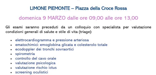 La Guida - Giornate della prevenzione con esami gratuiti a Limone, Demonte, Mondovì e Saluzzo