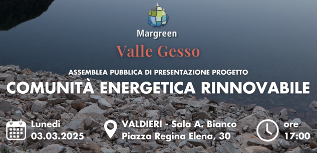 La Guida - Assemblee pubbliche per la Comunità energetica rinnovabile a Valdieri, Vernante e Demonte