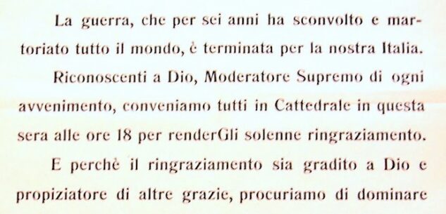 La Guida - Il 3 maggio 1945 in Duomo a Cuneo la Messa di ringraziamento per la fine della guerra