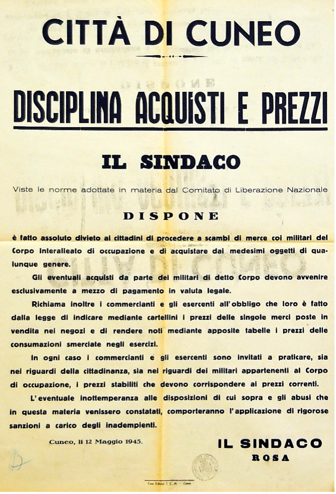 manifesto cuneo 1945