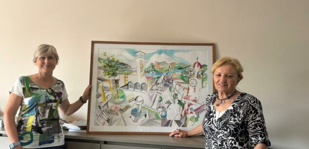 La Guida - Licia Martini ha donato un suo quadro al Comune di Boves