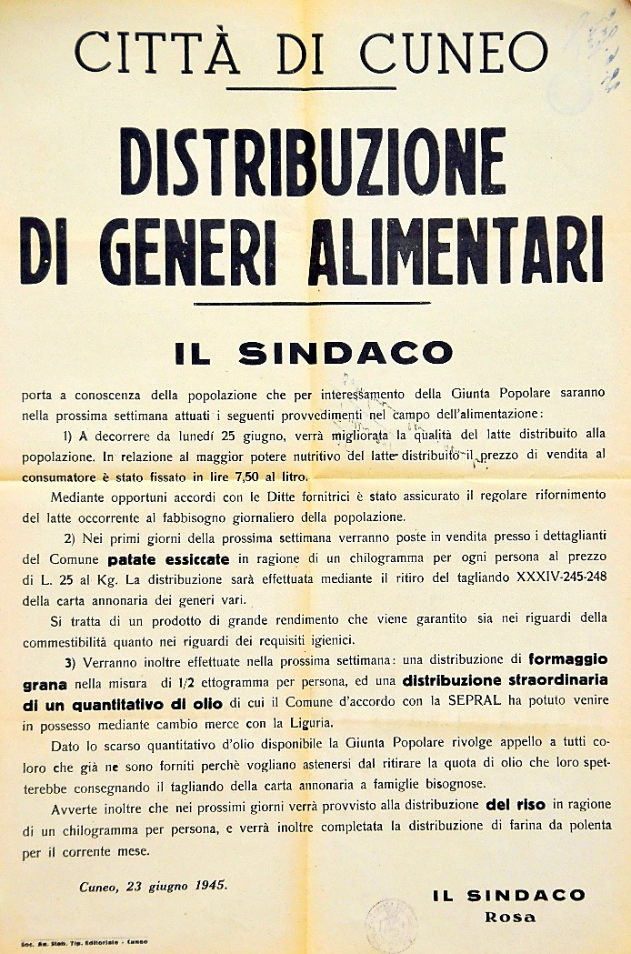 manifesto Cuneo 1945