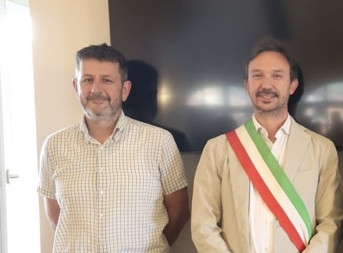 Valerio Rancurello con il sindaco Francesco Lombardo