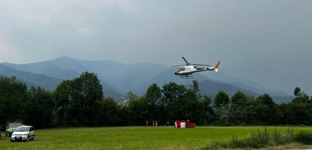 La Guida - Pioggia sull’incendio a Morra San Martino di Revello