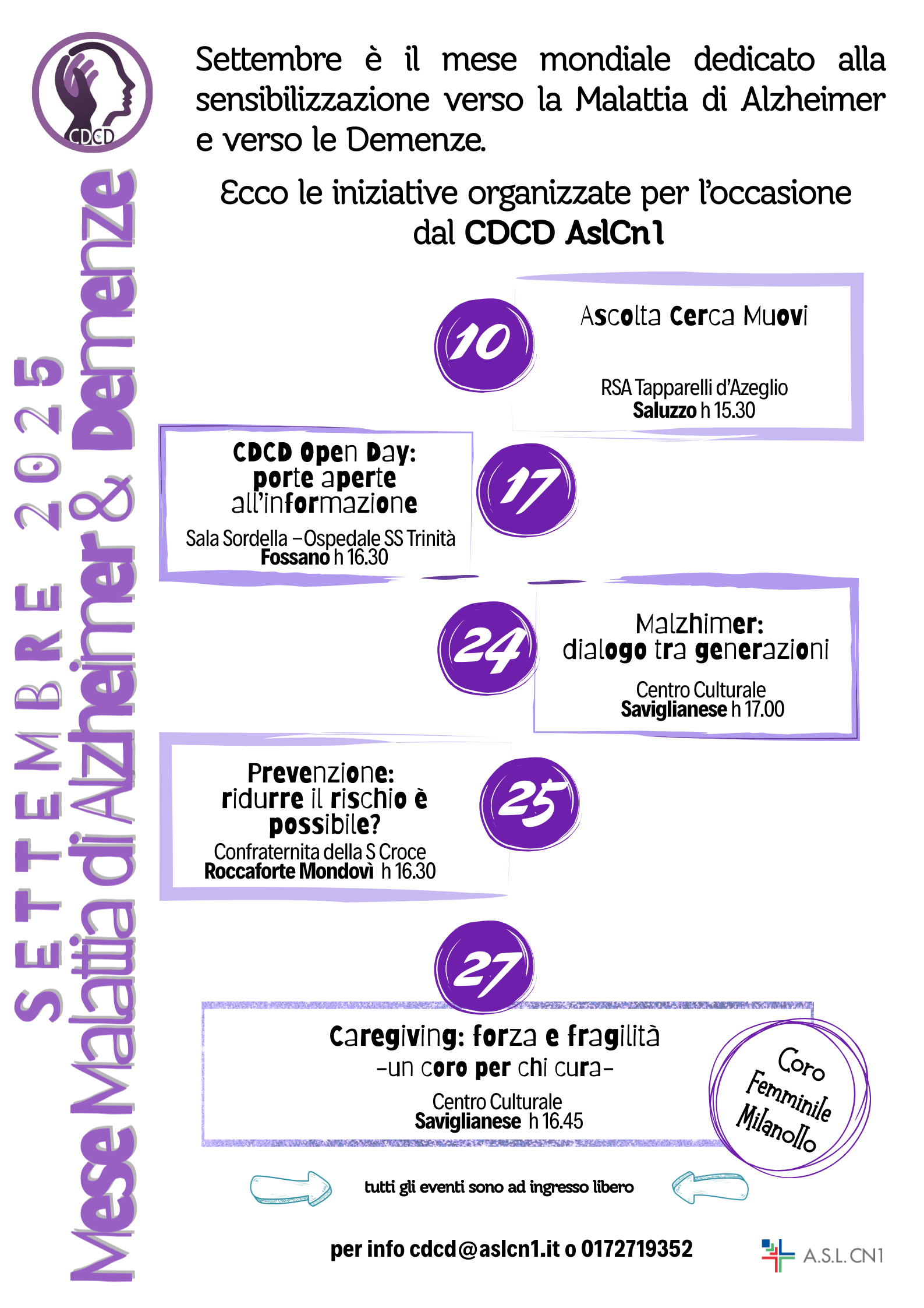 Iniziative sulle demenze Asl Cn1