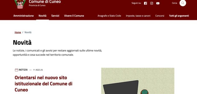 Nuovo sito web per il Comune di Cuneo La Guida - Nuovo sito web per il Comune di Cuneo