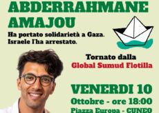 La Guida - Flotilla, la testimonianza di Amajou al presidio Cuneo per Gaza