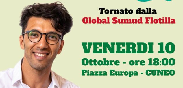 La Guida - Flotilla, la testimonianza di Amajou al presidio Cuneo per Gaza