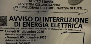 La Guida - Caraglio, interruzione dell’energia elettrica lunedì e venerdì