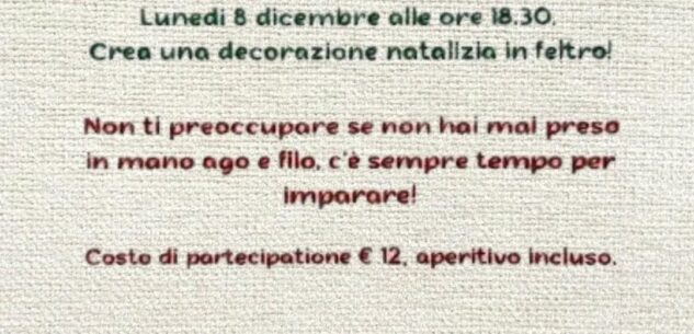 La Guida - Laboratorio di cucito natalizio al Bric a Brac di Peveragno