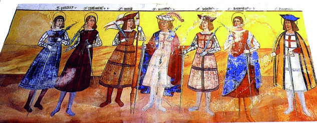 affresco di 7 martiri tebei