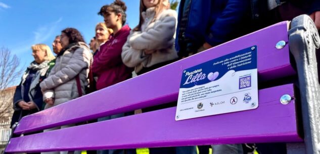 La Guida - Saluzzo, una panchina lilla per sensibilizzare sui disturbi dell’alimentazione