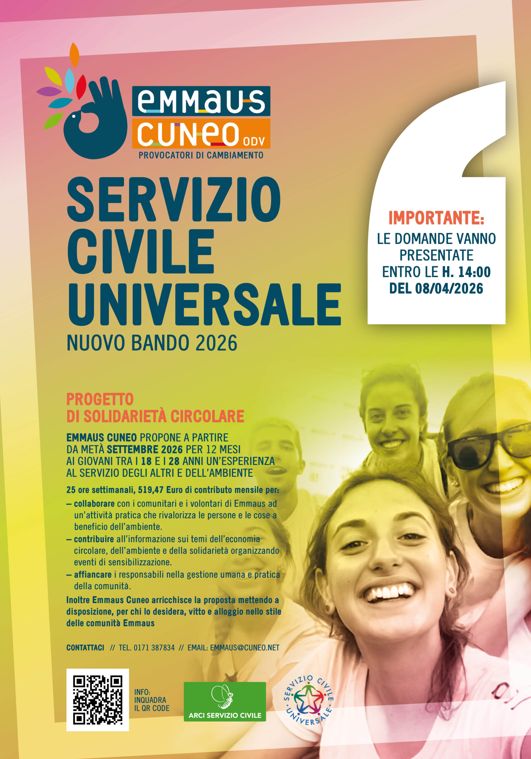 Locandina Servizio civile in Emmaus