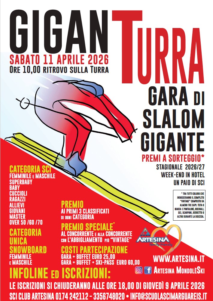Ad Artesina sabato 11 aprile si disputa il Giganturra