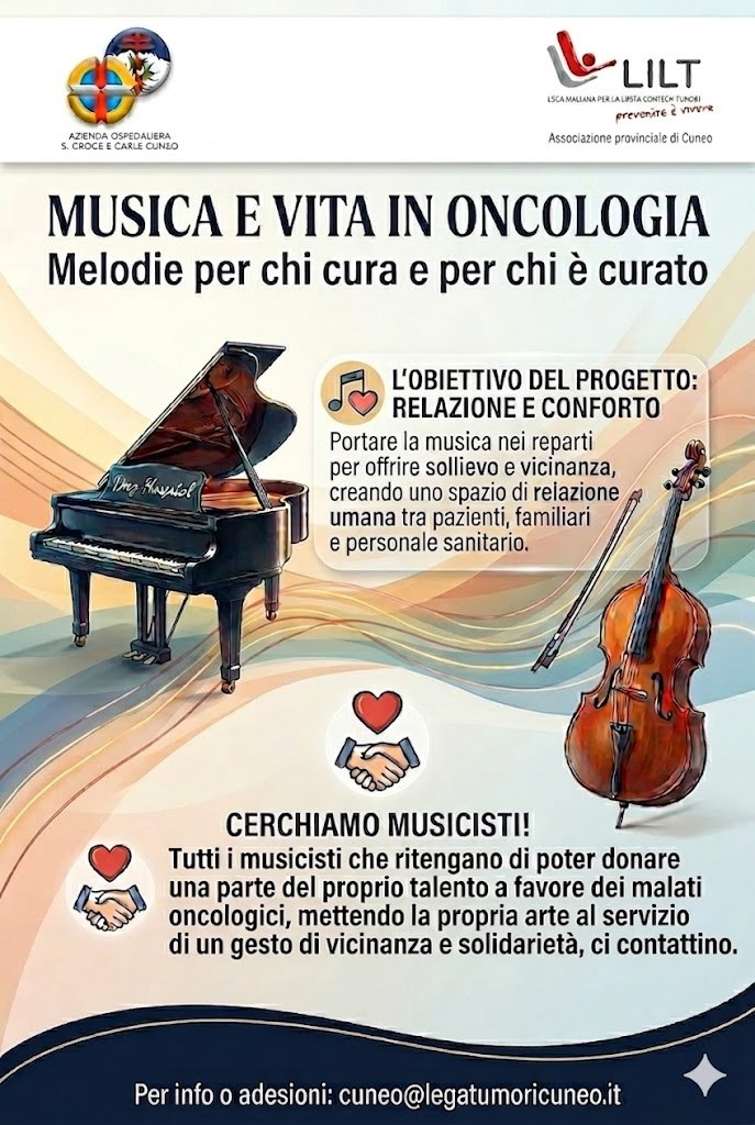 In ospedale a Cuneo musica per i pazienti oncologici
