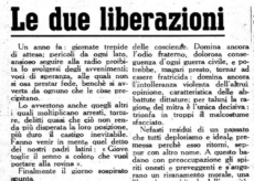 La Guida - “Le due liberazioni”, parole profetiche su La Guida 80 anni fa