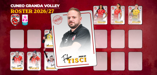 La Guida - Cuneo Granda Volley: confermati coach Tisci e Cardullo, in arrivo Bonafede e Ferrarini