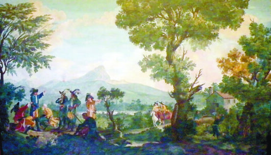 La fondazione di Cuneo. Affresco di Angelo Persico del 1791 nella Sala Giunta