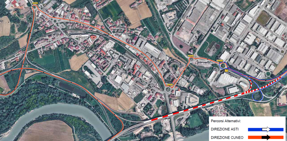 Tangenziale di Alba, chiusura della sopraelevata nelle notti del 3 e 4 giugno