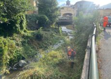 La Guida - Paesana, Aib al lavoro per ripulire il letto del torrente Agliasco