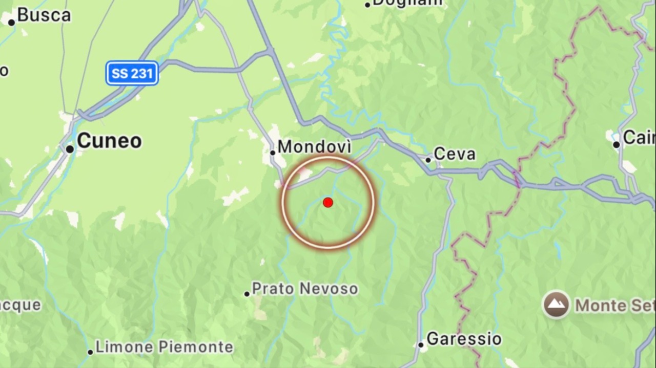 Lieve scossa di terremoto con epicentro a Torre Mondovì