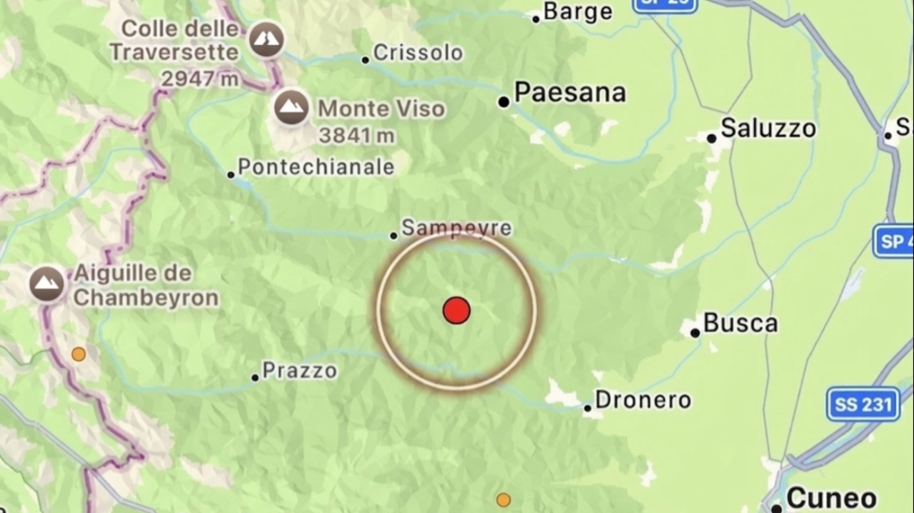 Nella notte scossa di terremoto a San Damiano Macra