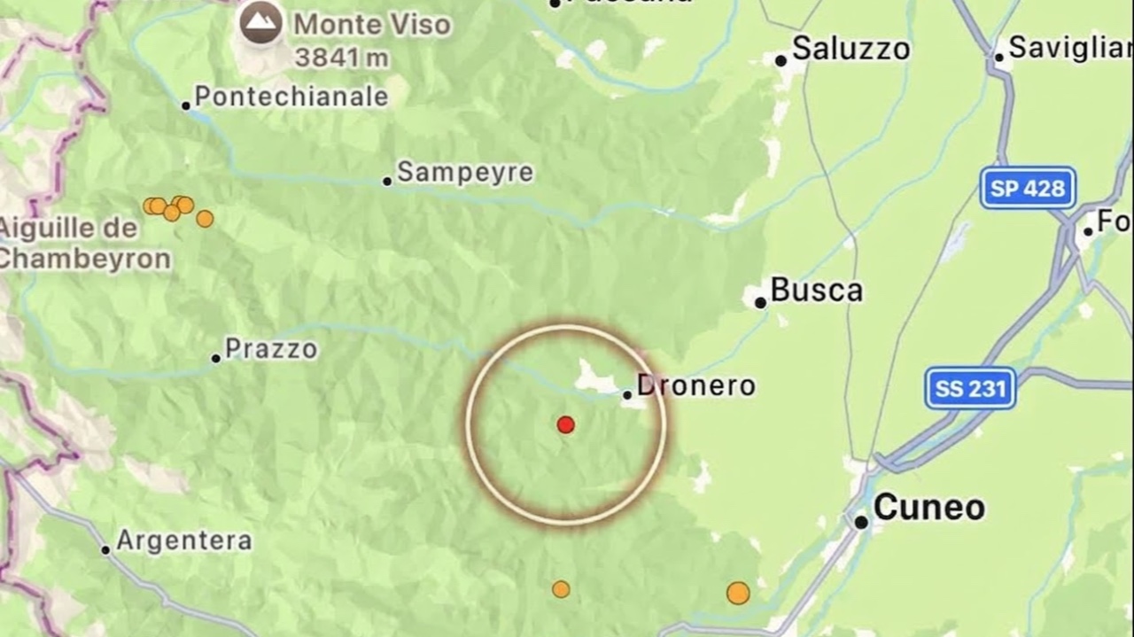 Terremoto in Valle Maira con epicentro a Roccabruna