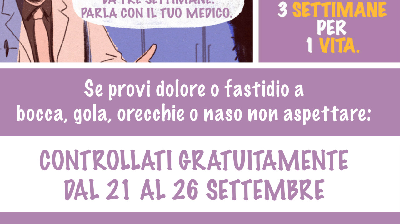 Prevenzione dei tumori testa-collo, visite a Cuneo e Savigliano